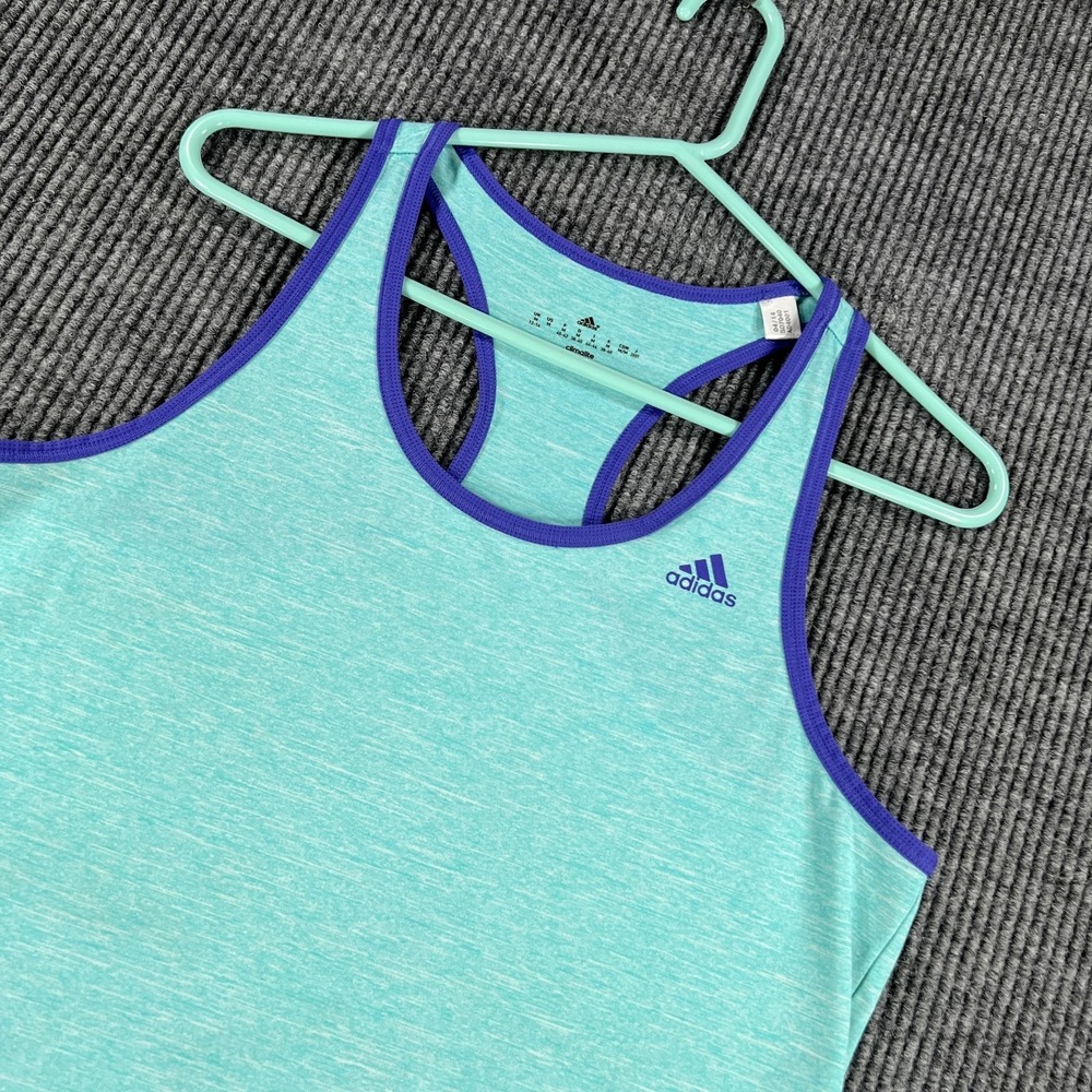 Adidas Climalite Tank Top Womens Medium‎ Blue Purple Activewear Athletic Gym